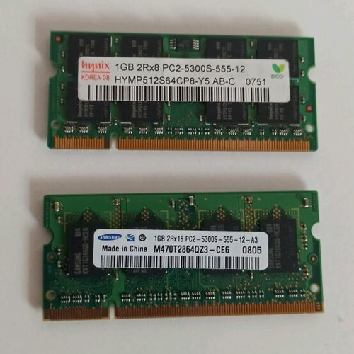 DDR2 RAM memory 2 pcs 1GB each like new