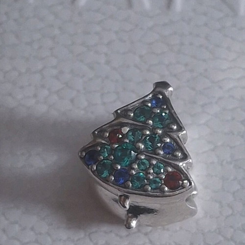 Pandora charm decorated with zircon stones the magic of Christmas like new