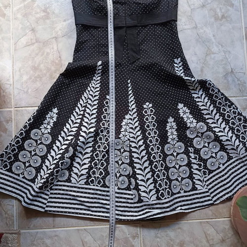 Summer dress made in Italy new, cotton, black and white