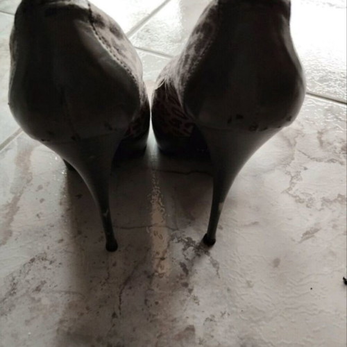 Ellen leopard print high heels size 39 like new, grey, 12cm