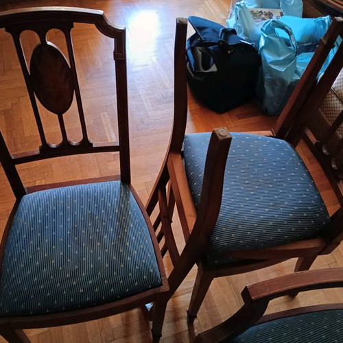 Antique living room set used, sofa and 4 chairs
