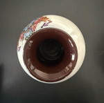 Handmade ceramic vase like new with painted floral design