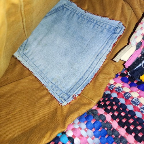 Handmade clutch bag like new, multicolored