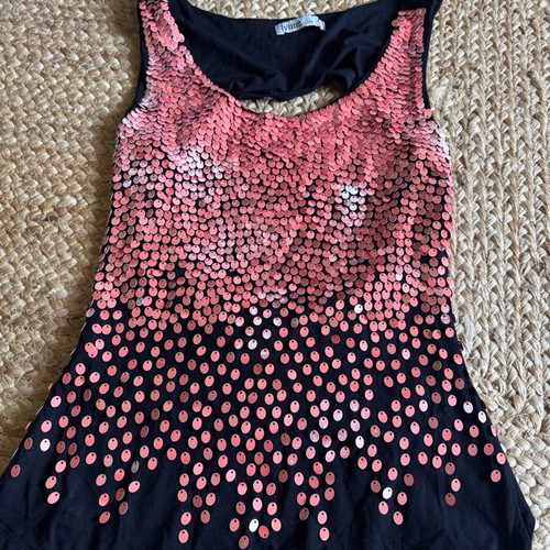 Lynne blouse used with sequins and open back, size M