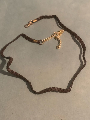 Leather belt braided style like new, brown adjustable