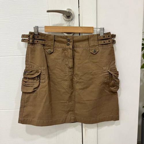 Marlboro Classics Mini Denim Cargo Skirt used, utility pockets, size EU42