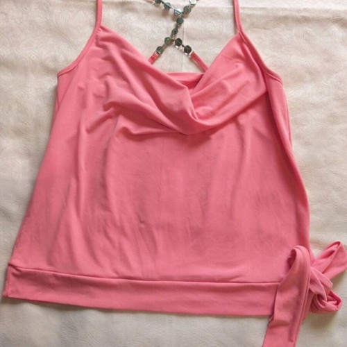 Vintage Y2K Batik Top like new, pink, lycra fabric