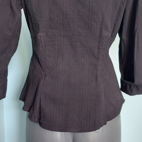 H&M Vintage Μαύρο Πουκάμισο Κορσές με Μπανέλες, Σαν Καινούργιο, 2XL