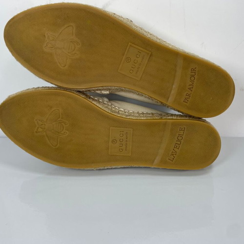 Gucci Beige Canvas Espadrilles Size 39 Like New