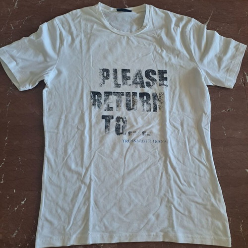 Trussardi Medium T-shirt new, white, size M