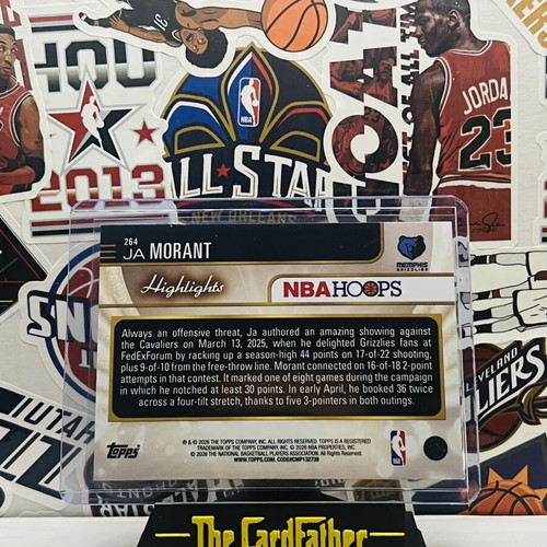 Ja Morant NBA Hoops Highlights Basketball Card like new