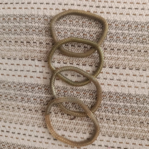 Metallic bracelets used, pack of 4