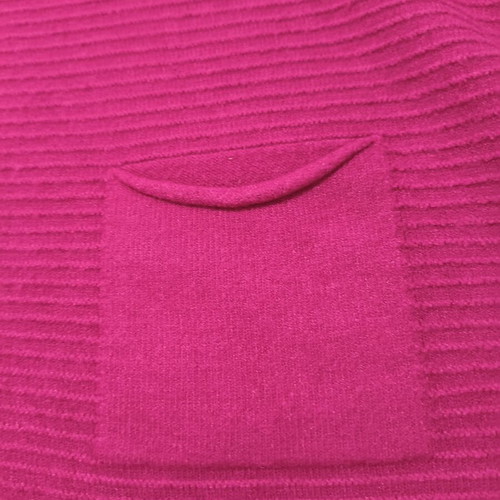 Oversized knitted turtleneck sweater with pockets H&L magenta like new, size M/L
