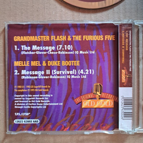 Grandmaster Flash & The Furious Five The Message CD like new, hip-hop
