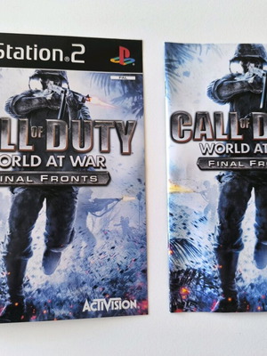 Call of Duty World at War cover and booklet for PS2 like new