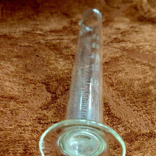 Glass volumetric cylinders like new, set of four, 1960s