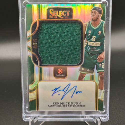 Panini Euroleague Select 2025-26 Kendrick Nunn Patch Auto /75 Panathinaikos card