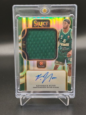 Panini Euroleague Select 2025-26 Kendrick Nunn Patch Auto /75 Panathinaikos card