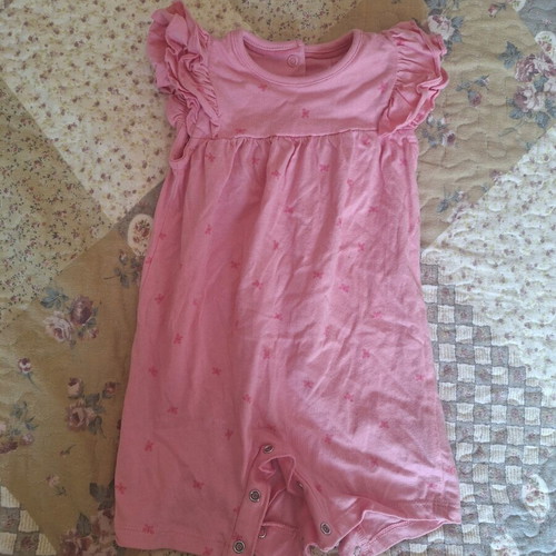Mothercare pink summer romper for baby 6-9 months, like new