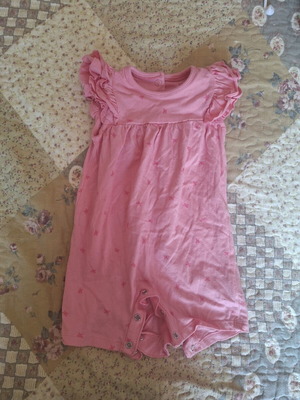 Mothercare pink summer romper for baby 6-9 months, like new