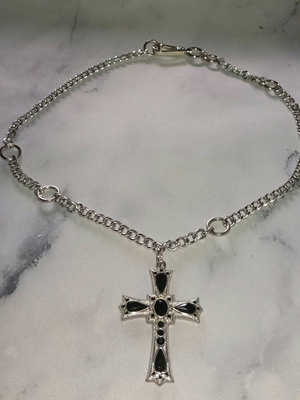 Χειροποίητο μαγικό κολιέ καινούργιο, μαύρο και ασημί