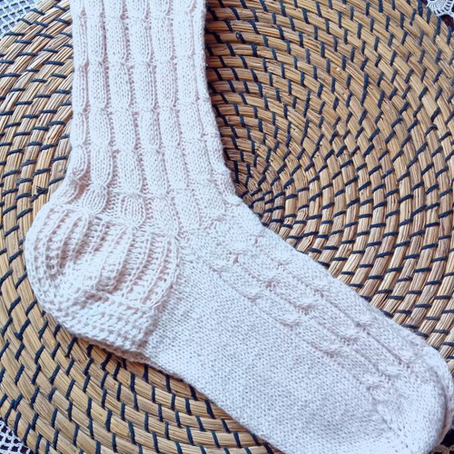 Handmade socks 100% cashmere new, beige