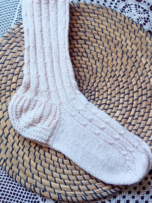 Handmade socks 100% cashmere new, beige
