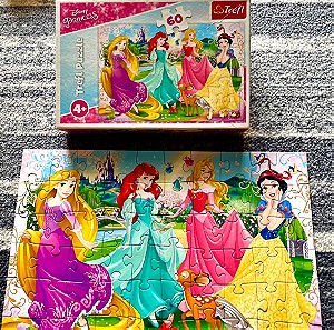 4 puzzle παζλ της Disney Χιονατη Frozen Σταχτοπουτα Ariel και άλλες πριγκιπισσες