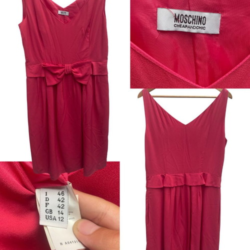 Moschino Cheap & Chic Pink Bow Detail Sleeveless Dress used