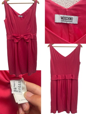 Moschino Cheap & Chic φόρεμα μεταχειρισμένο, ροζ με φιόγκο