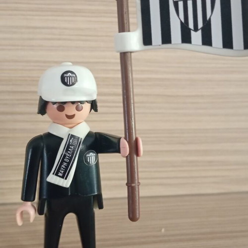 Playmobil Kalamata Fan Figure with Flag and Scarf, like new