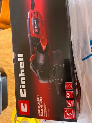 Γωνιακός τροχός Einhell TC-AG 125/850 καινούργιος με 11 δισκάκια, κόκκινος