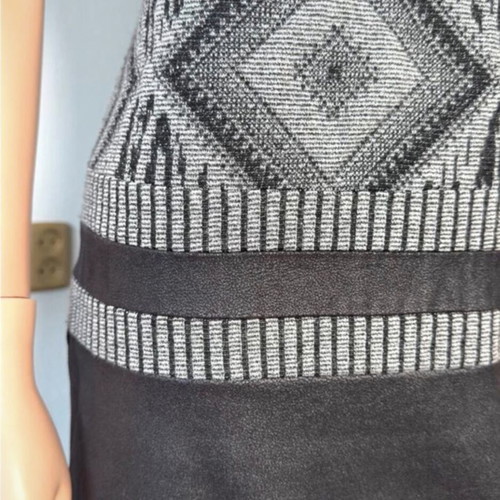 Raxevsky winter dress size M, black and grey jacquard knit