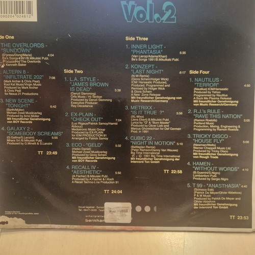 Techno Trax Vol. 2 διπλό βινύλιο μεταχειρισμένο, κλασικό techno και house