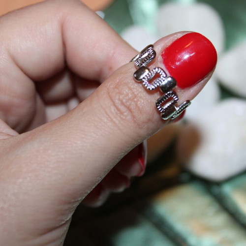 Adjustable silver ring new