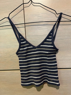 Dark blue striped tank top size S like new