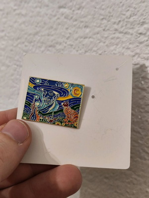 Van Gogh Pin with Cat like new