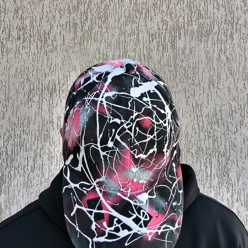 Handmade graffiti style painted hat new, multicolor