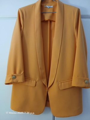 Genia women's suit orange like new, Large trousers, Medium jacket