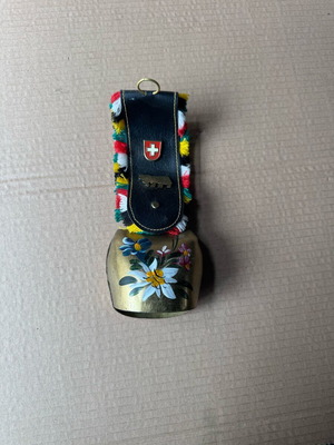 Swiss cow bell decorative used with painted details