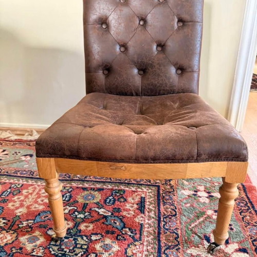 Kessler chair used, synthetic leather upholstery, wood, set of 2