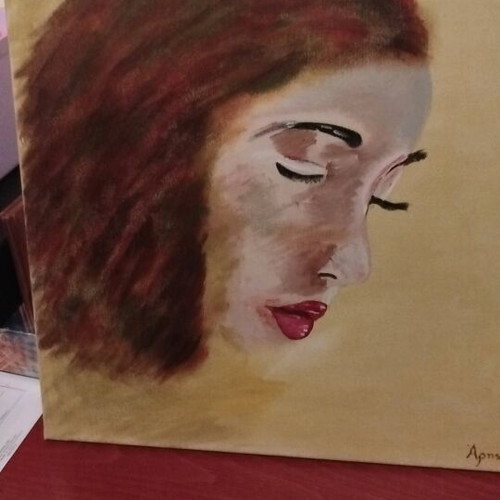 Paintings used, set of 2, medium acrylic