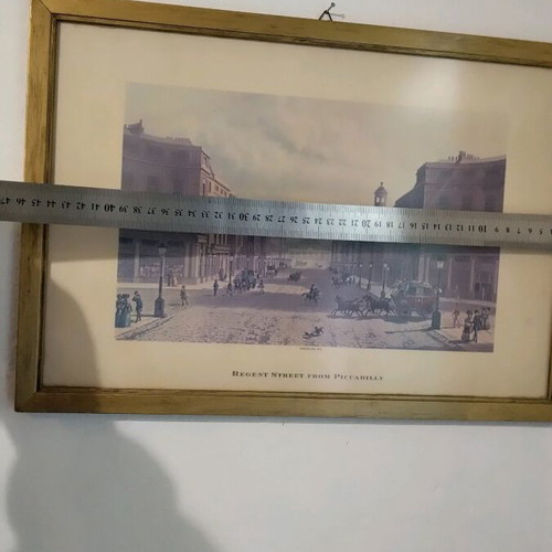 Lithography painting old London Pikkadilly like new, 46x32