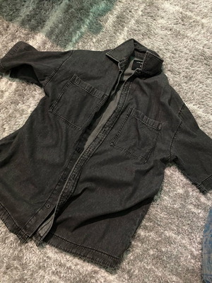 Jacket like new, size small, oversize fit, black and gray