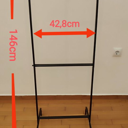 Floor clothes rack, black