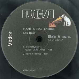 Lou Reed Rock N Roll Animal vinyl record used, rock