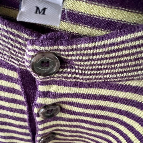 Burberry striped blouse size M like new, purple and yellow
