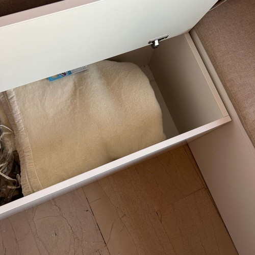 Sofa custom-made with storage space MDF like new