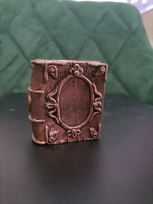 Handmade plaster book in copper color new