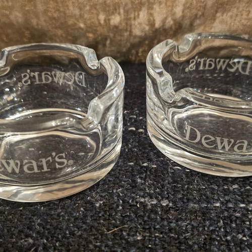 Dewar's ashtrays set of 2 small, like new